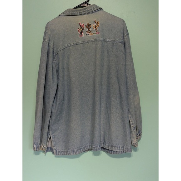 Denim Jacket Women's Passion-1 Zip Up Size XL 100% Cotton Vintage - Picture 11 of 13